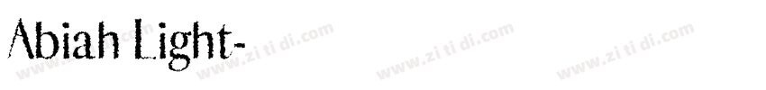 Abiah Light字体转换